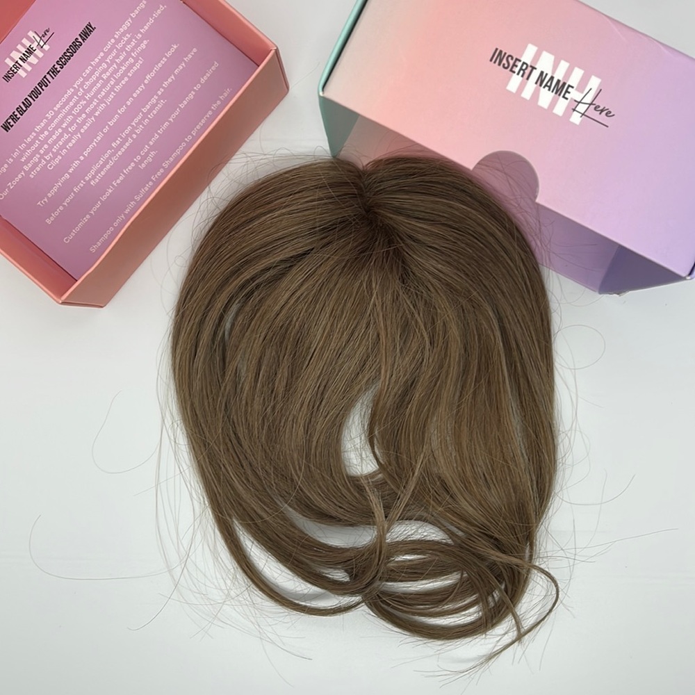 Insert Name Here (INH) “Zoey” Light Brown Bang Clip
